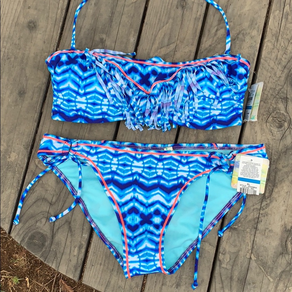 Hobie boho tribal fringe bikini
